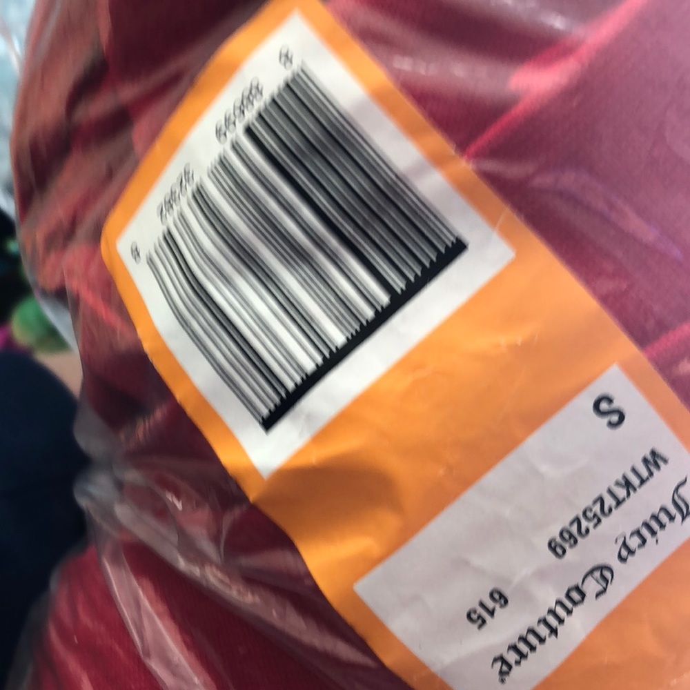 JUICY COUTURE RED HOODIE TOP BLACK LABEL SM - Picture 8 of 8